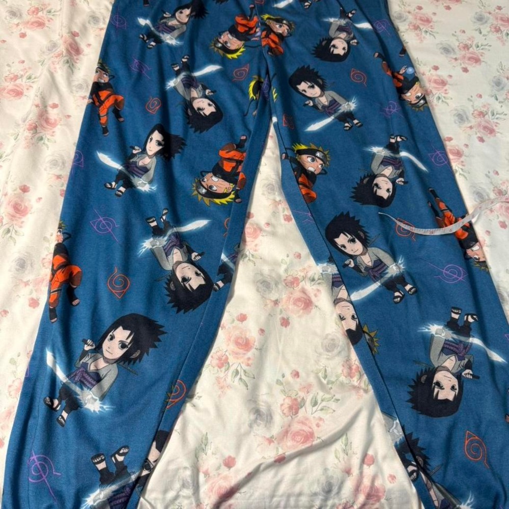 Naruto Shippuden Sleep Pants XL Blue Anime Pajama Lounge Pants Adult